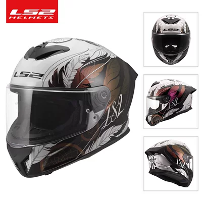 Motorcycle Helmet Full-Face Helmet with Large, Motorcycle Safety Supplies - extra-whitefeather-chameleon-l
