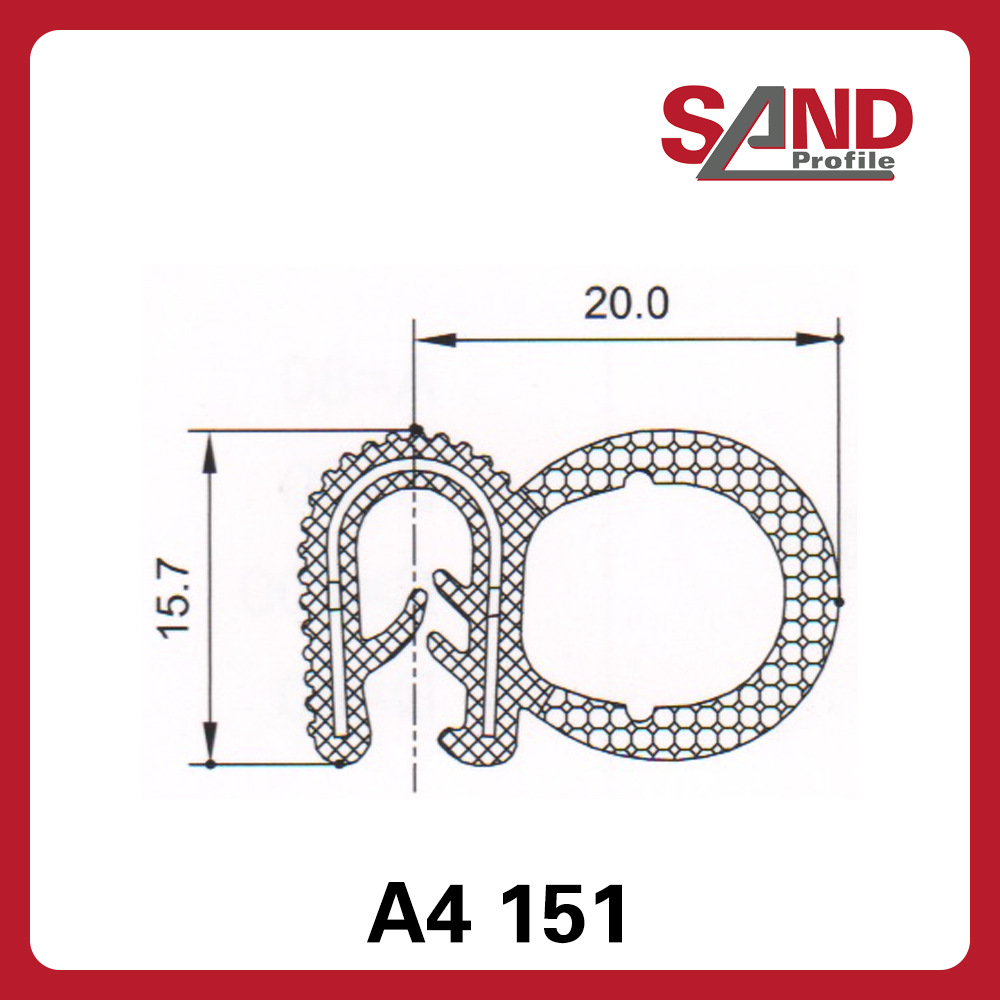 申波菲勒SAND密封条棱边保护条护边条橡胶条A4151