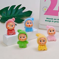 卡通植绒星星人钥匙扣配件diy树脂挂件公仔创意装饰品桌面摆件