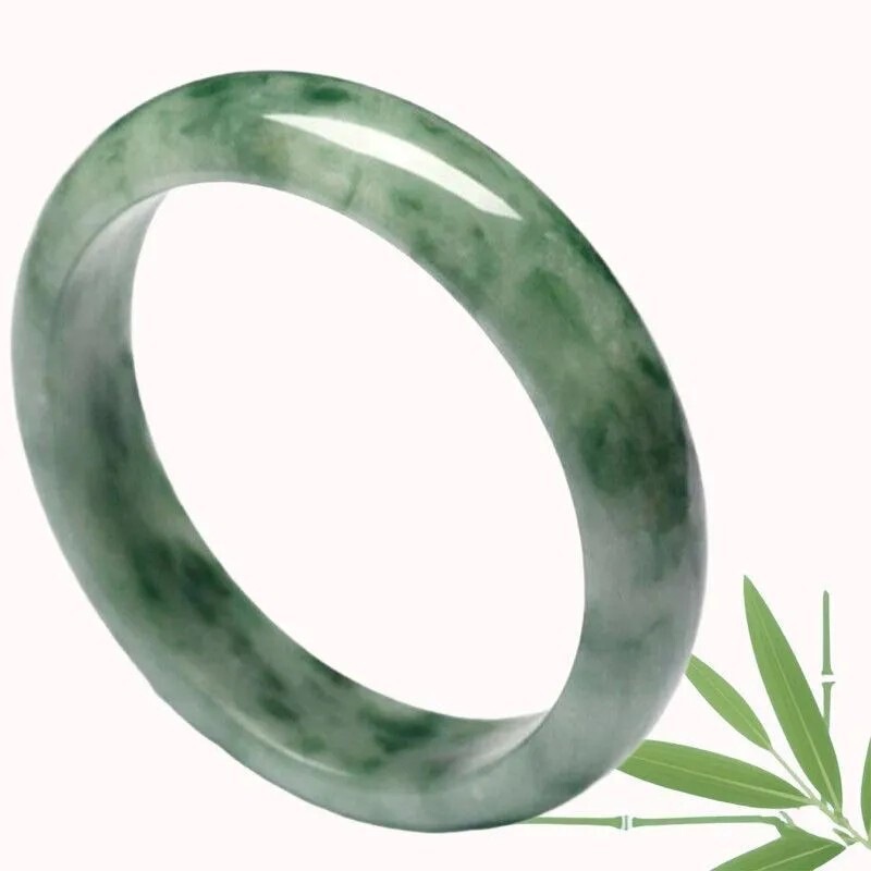Natural Jade Bracelets Wholesale Guizhou Green Jade Bracelets with Floral Patterns White Jade Bracelets Jade Bangles One-Piece Drop Shipping Jadeite