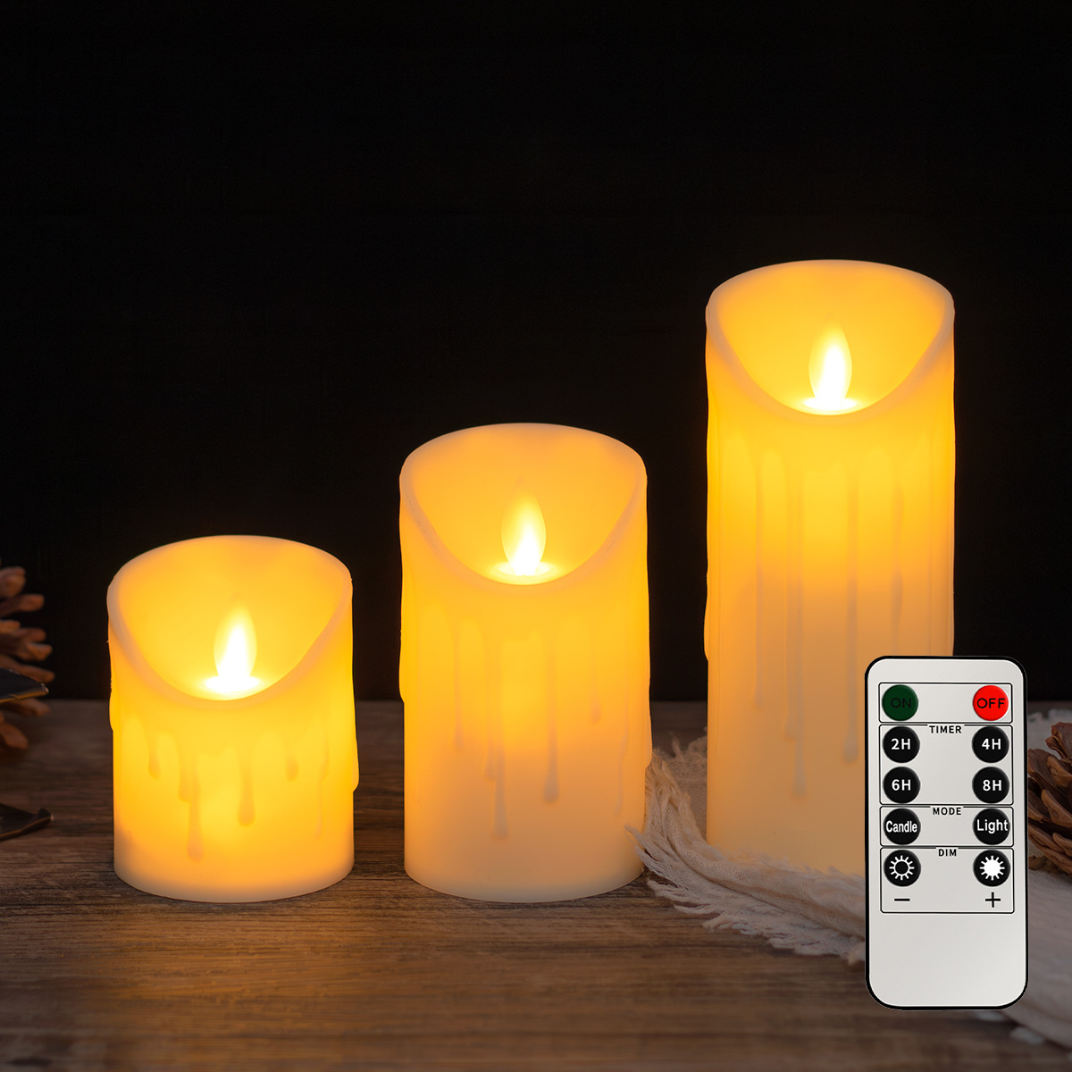 LED luz de vela electrónica Navidad fiesta de Halloween ambiente suministros de diseño lámpara de vela de simulación luz de ambiente de boda