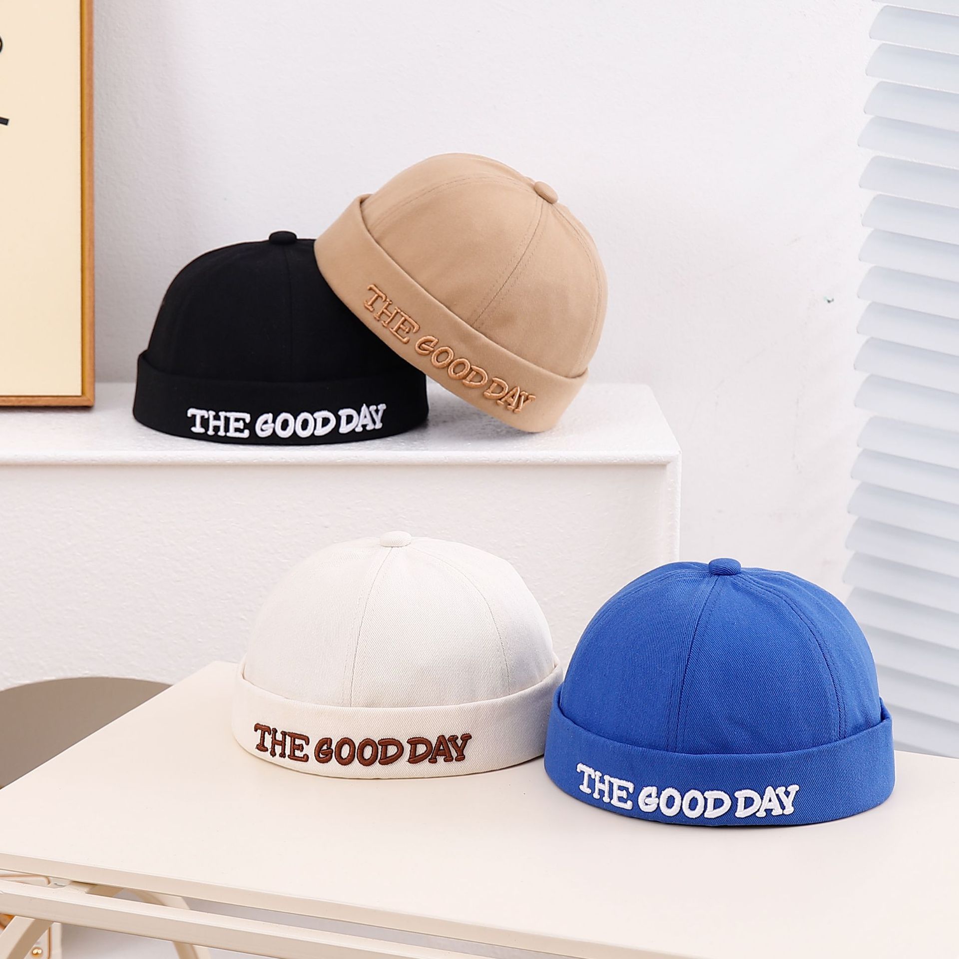 ins sombrero coreano para niños primavera y verano versátil sin bordes gorra de piel de melón para hombres y mujeres bebés de otoño sombrero de protección solar marea 6