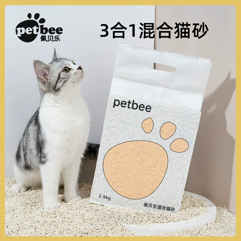 Pebele натуральный тофу наполнитель для кошачьих туалетов 6л смешанный бентонитовый дезодорант группа беспыльный наполнитель для кошачьих туалетов 2,5
