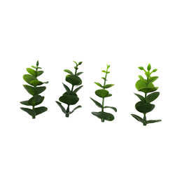 植物园艺绿植水草新款金钱叶尤加利叶圣诞塑胶叶跨境叶人造叶