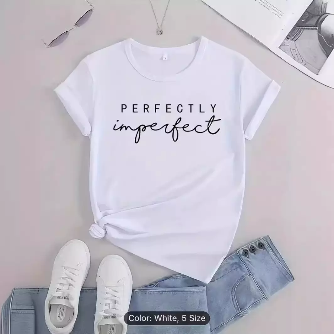 2024欧美跨境现货印花圆领T恤春夏休闲短袖圆领上衣短袖女T恤