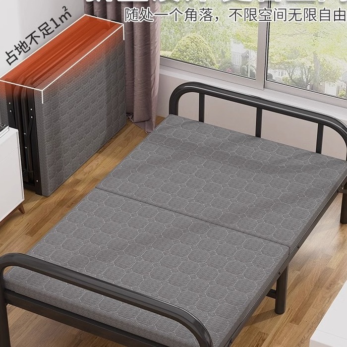 折叠床家用单人床成人午休午睡小床流行加固硬板床加床简易铁床
