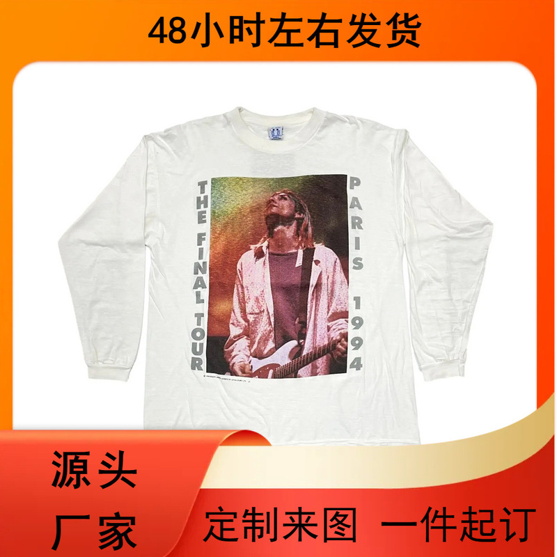 New Nirvana Nirvana Rock American Retro Oversize High Street Vintage Round Neck Sweatshirt