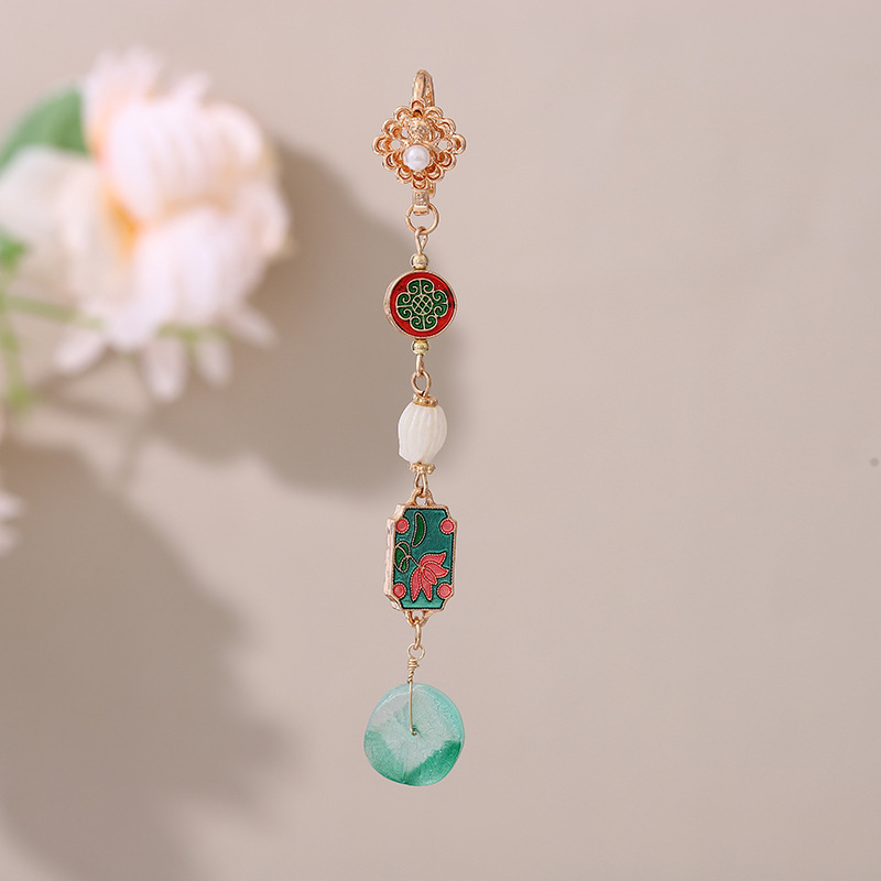 Antigüedades Cheongsam, tendencia nacional, temperamento, temperamento, colgante, broche, ropa de té Hanfu, borlas, retro, maquillaje chino, accesorios para mujeres