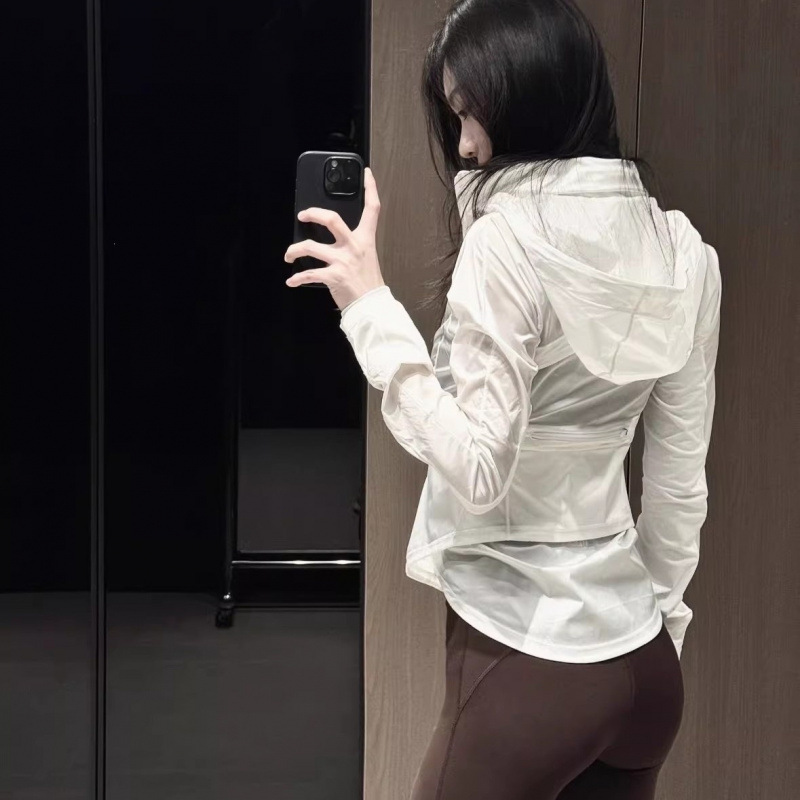 Lulu Original Label Sun Protection Clothing for Women, Summer 2026 New Slim Fit Stand Collar Ice Silk Yoga Jacket, Thin Coat with Uv Protection