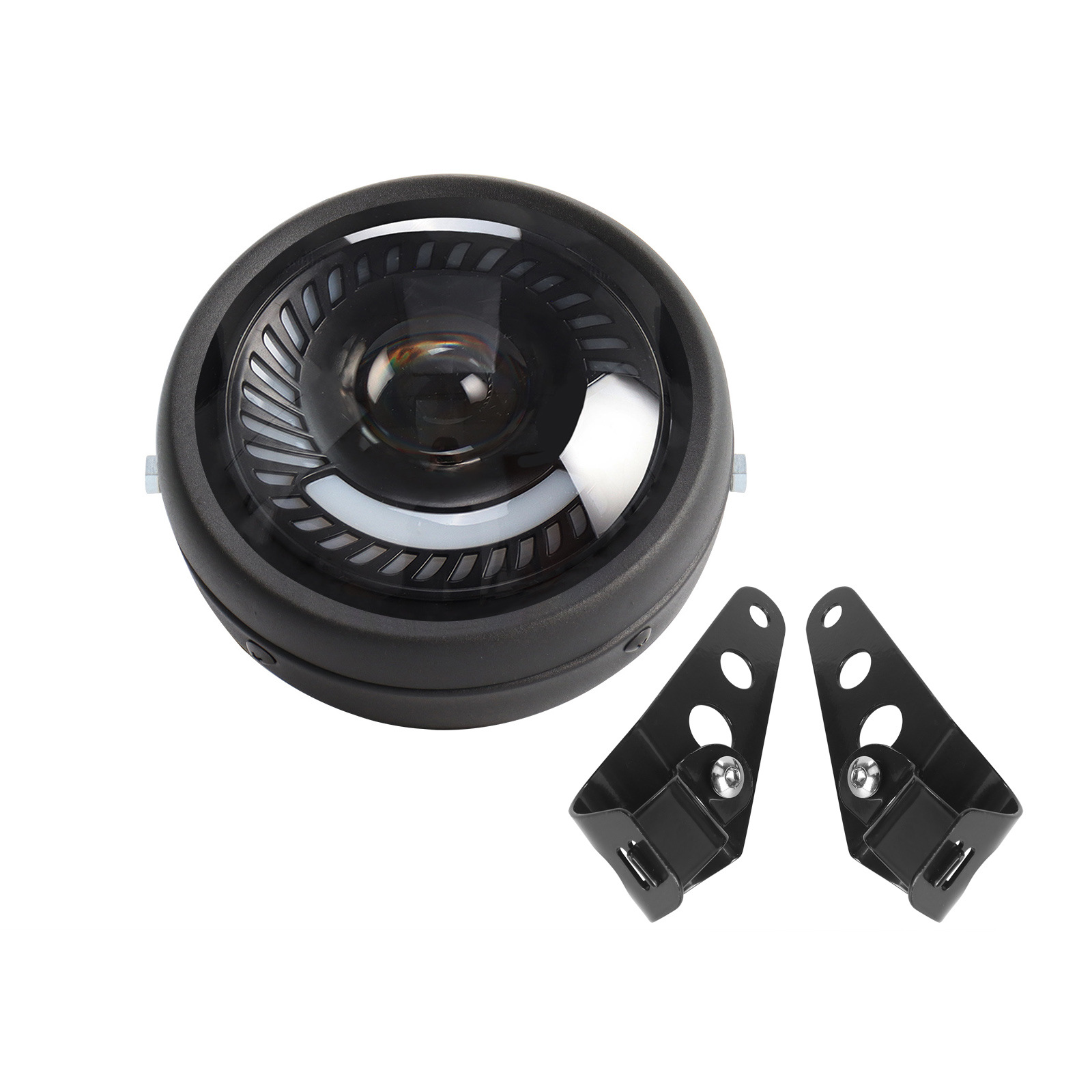 Motorcycle Swirl-Shaped 6.5inch Led Headlight Harley Led Headlight Retro Headlight Metal Led Headlight