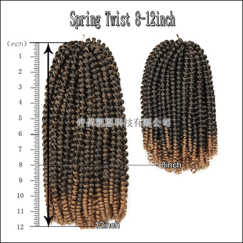 US-Africa Hot Spring Twist 12 "Tube Braid Screw Wig African Small Roll Spot Supply