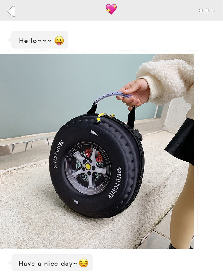 2022 Spring New stylish and high-quality tire bag, Korean style simple and fashionable casual handbag, crossbody children's schoolbag undefined