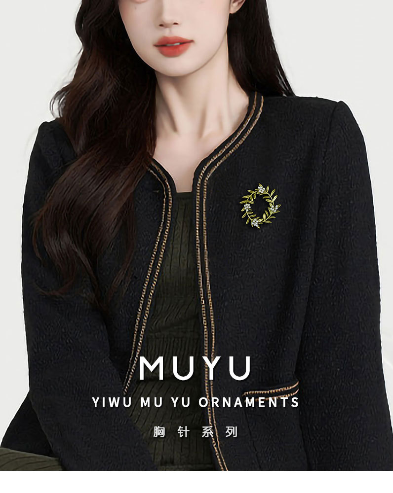 森系小清新花环胸针小众简约百搭个性胸花新品网红爆款