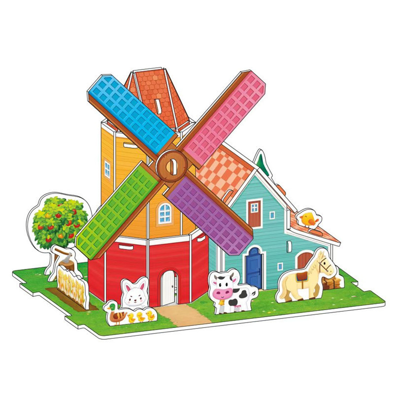 3d立体パズル子供親子玩具建築家手作り益智紙模型プレゼント|undefined