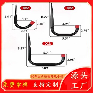 Preferred Amazon Cross-Border Best-Selling Square Tube Red Hat Heavy-Duty Wall Hooks Garage Bicycle Garden Garden