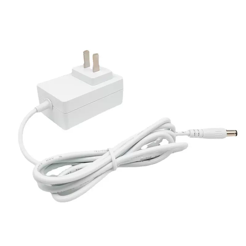 12v2a人脸识别测温仪电源适配器中规CCC cqc认证白色外壳PC料