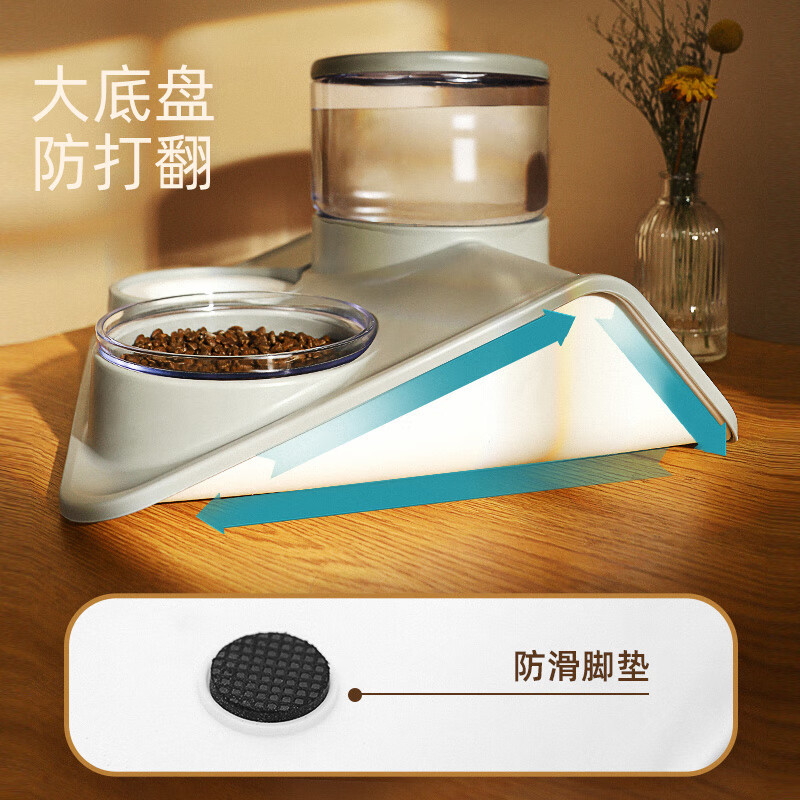 Pet doble tazón de fuente de comida automática para beber tazón de arroz cuenca de alimentos para gatos de cerámica de agua potable anti-golpe perro suministros para mascotas