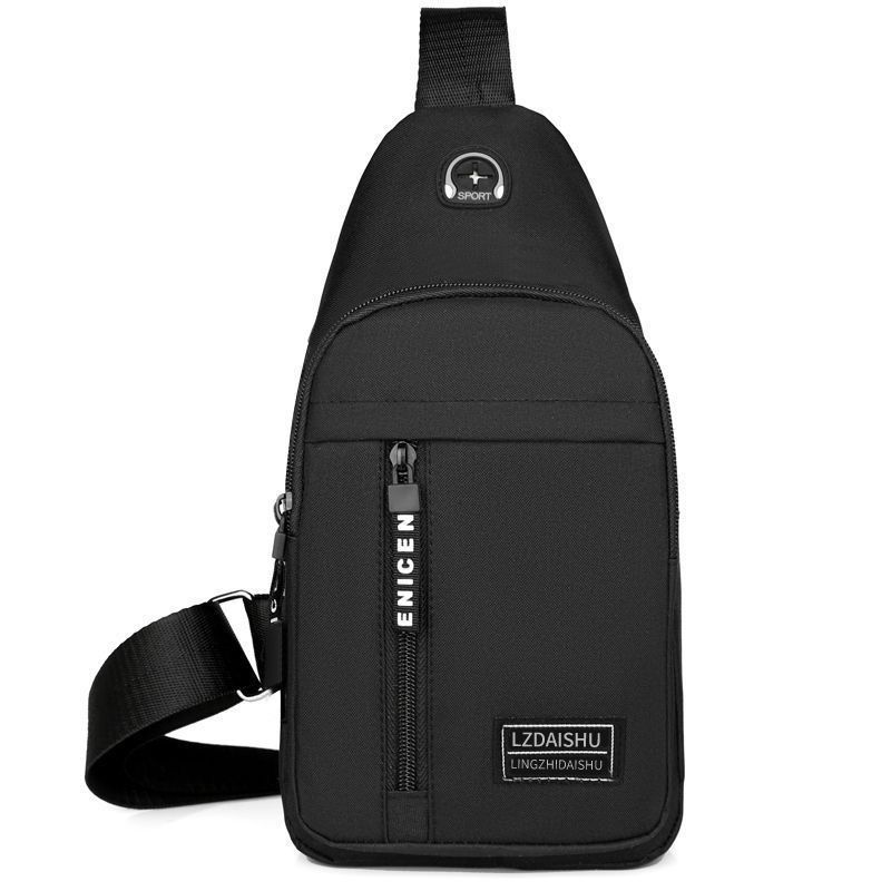 Bolso de pecho para hombre 2023 nueva mochila pequeña bolsa de hombro de moda bolsa de mensajero de deportes bolsa de hombro de tela Oxford de color sólido casual