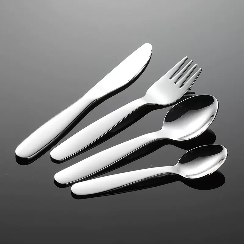 埃恩304不锈钢儿童刀叉勺西餐具跨境小孩生日礼物小号勺叉套装