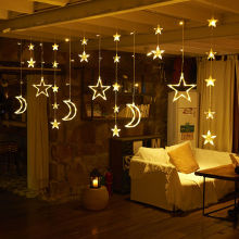 led星星灯少女心房间装饰灯卧室生日布置窗帘彩灯闪灯串满天星