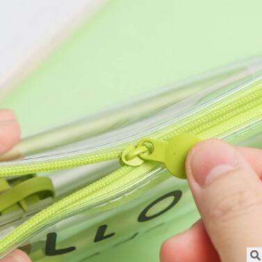 Cute avocado transparent quicksand pencil bag Cartoon Hyuna transparent pencil bag ins style cosmetic bag