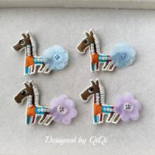 新款彩色小花彩珠小马刺绣配件 发夹手机壳袜子服装辅料DIY包包公
