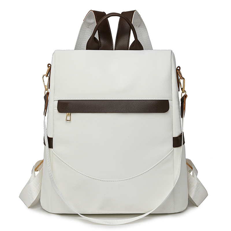 Nueva mochila antirrobo para mujer, mochila de cuero retro para mujer, mochila informal de gran capacidad multicompartimento al por mayor