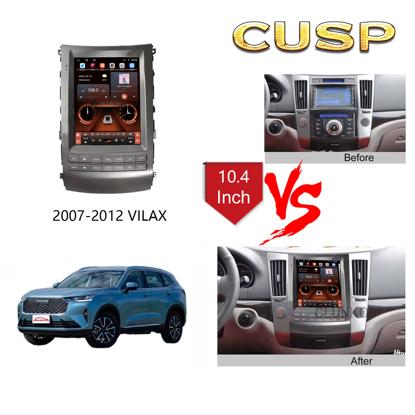 10.4 inch Car Smart Navigation GPS for Veracruz 2007-2012