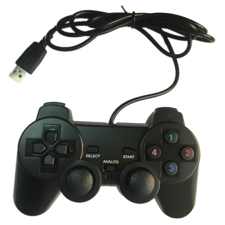 Controlador de juegos con forma de PS2, controlador de juegos con cable 208USB, controlador de juegos para computadora, controlador de juegos arcade para PC