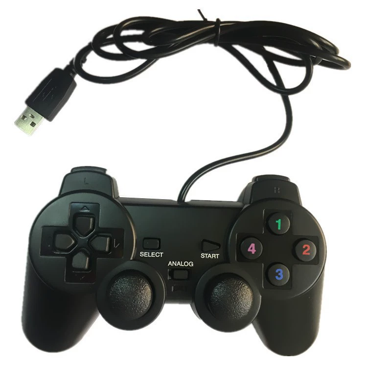 Геймпад в стиле PS2, USB проводной контроллер для ПК, аркадный игровой контроллер