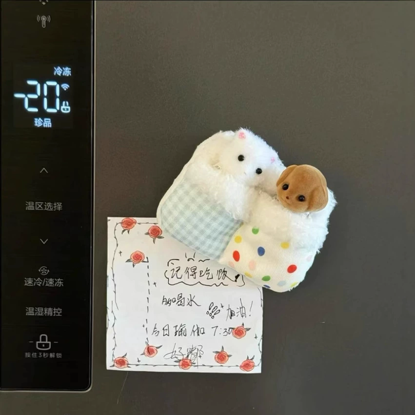 Семейный магнитный магнит на холодильник Senbel, кукла-пудель, мягкая кукла, милый чехол для куклы