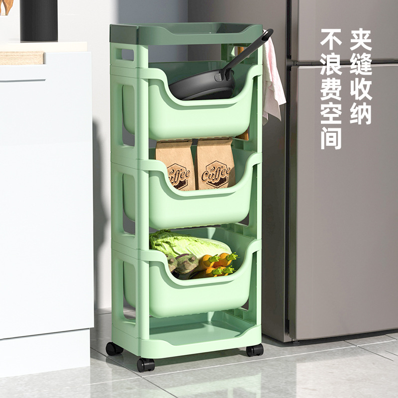 Kitchen rack floor-standing multi-layer supplies vegetable basket household toy fruit storage rack snack storage rack
