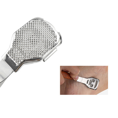 Solid wood color wood grain pedicure knife, foot grinder, stainless steel dead skin peeler, foot scraper, foot trimmer and planer set tool