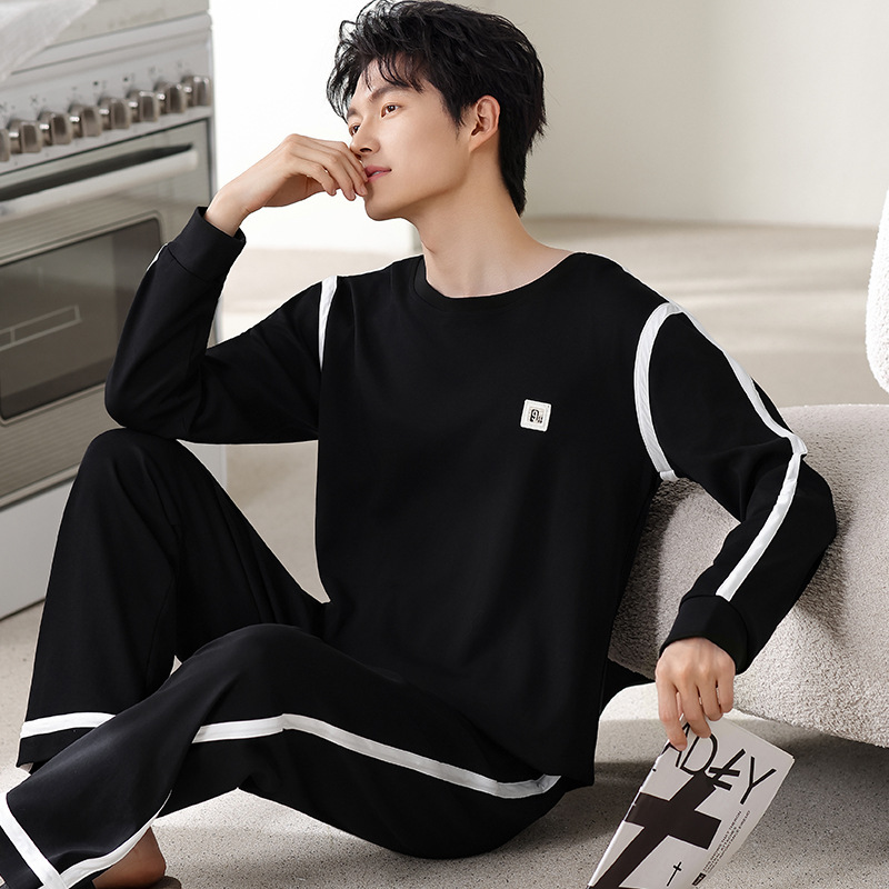 Y72008 순면 남성용 라운드넥 긴소매