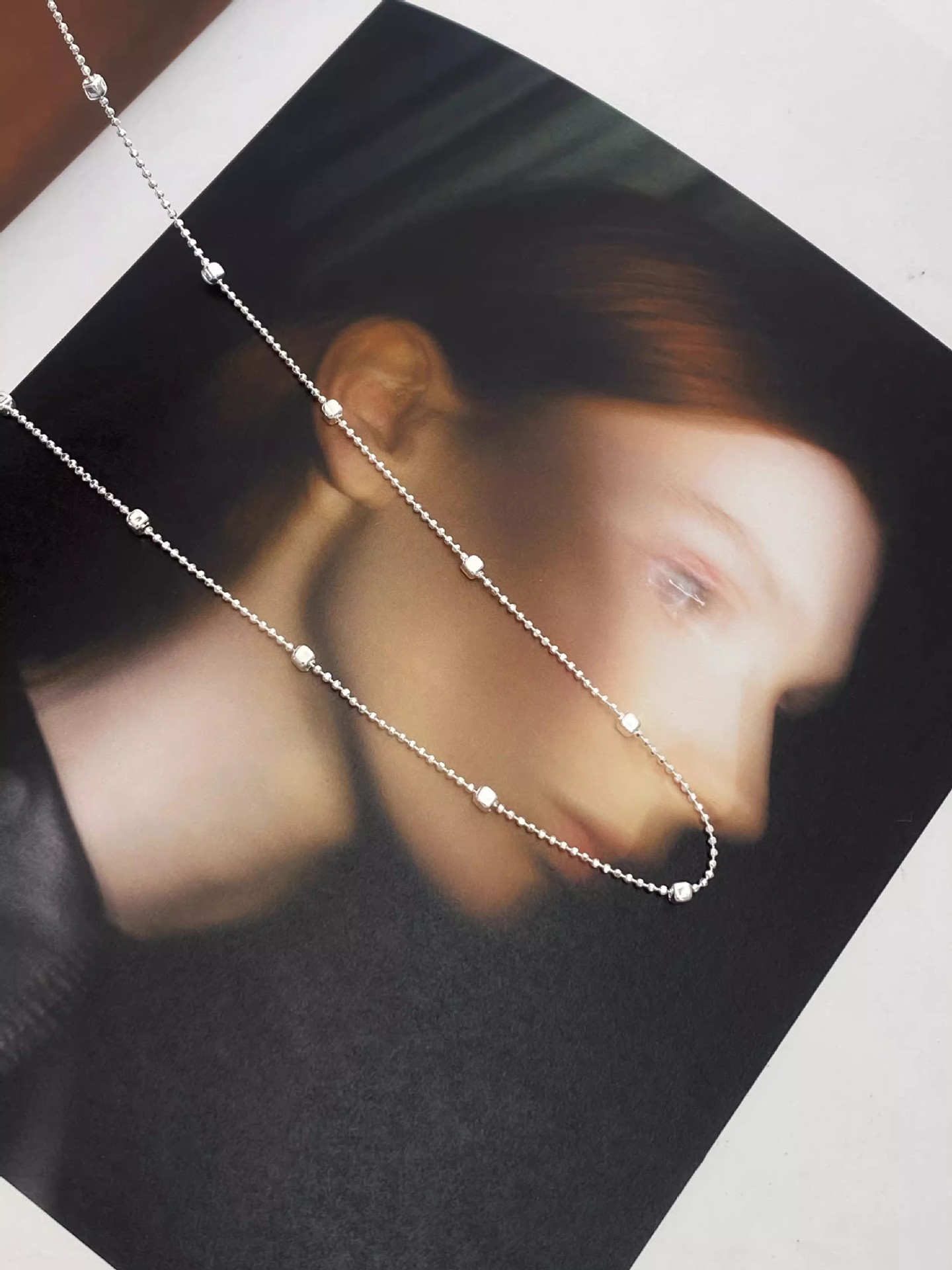 925 Sterling Silver Polishing Geometric Necklace display picture 7