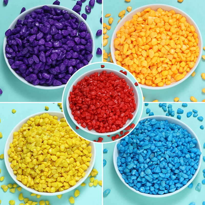 500 г Цветная Галька цветочный горшок мясистый тротуар разноцветный камень декоративный сад бассейн ландшафтный дизайн красочный маленький камень