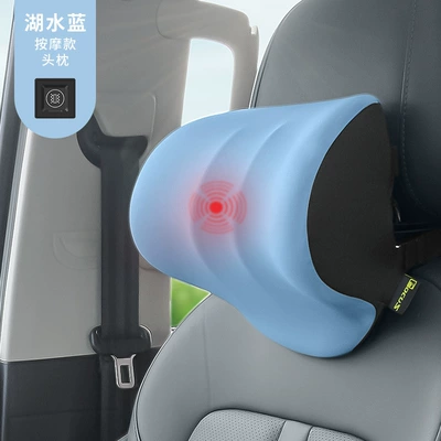 Headrest Massage Lumbar Support Shoulder: Waist support - massage-model-single-headrest-lake-blue