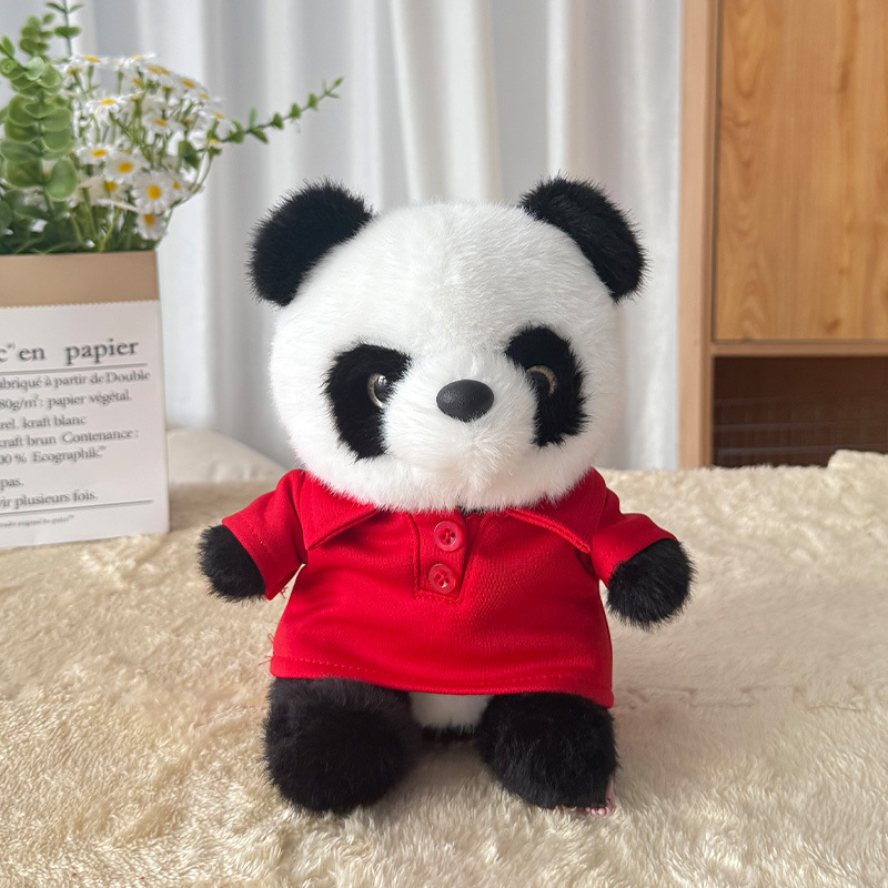 Dollos lindos de peluche, muñecas de ropa, muñecas de denim, Sichuan, Chengdu, recuerdos, logotipo