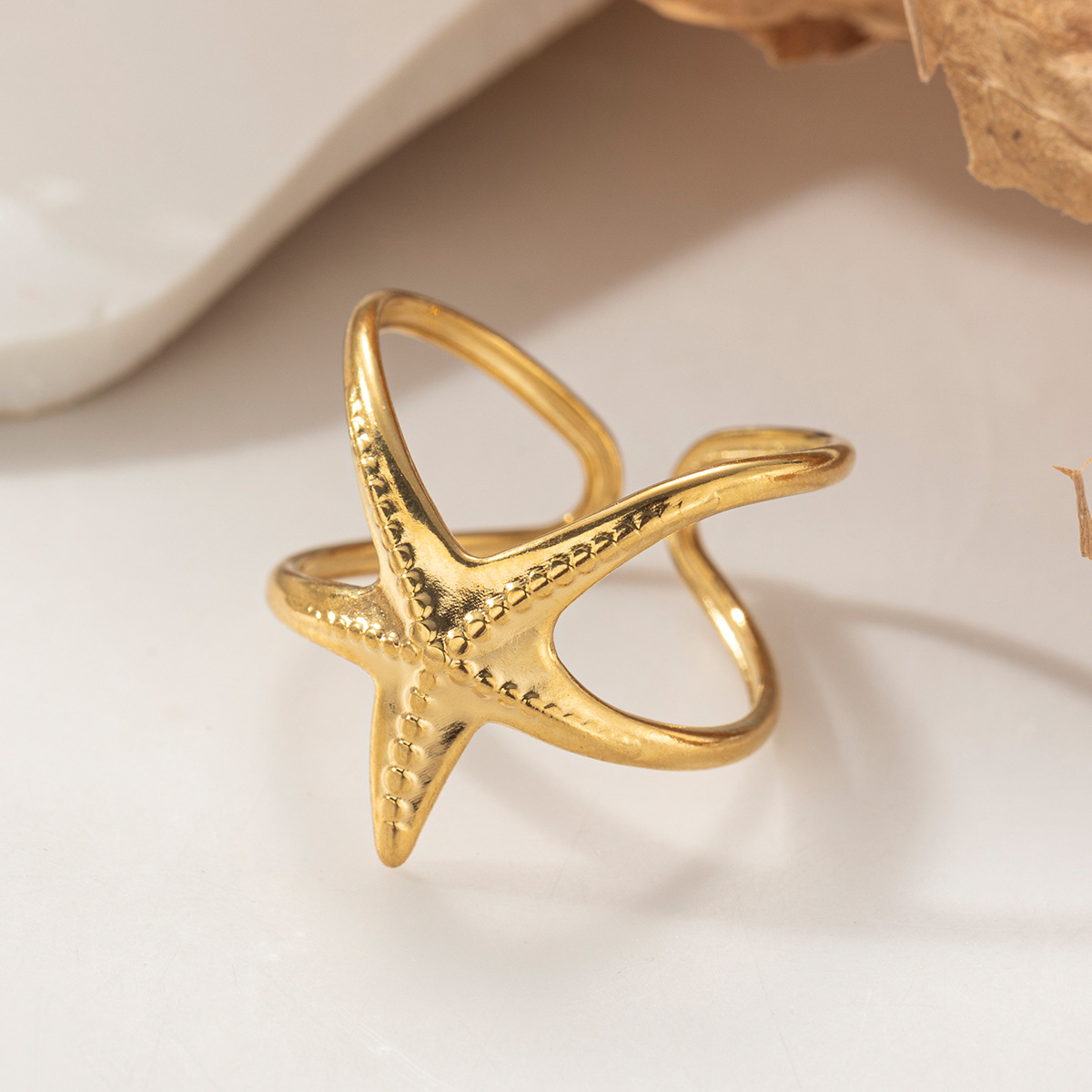 Tena anillo de collar de acero inoxidable europeo y americano diseño de nicho femenino conjunto de joyas de galvanoplastia de oro de 18k todo fósforo transfronterizo ins image 5
