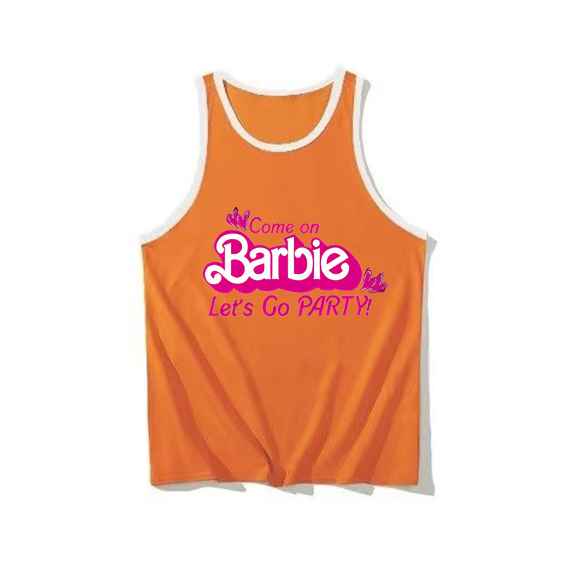 跨境外貿Come on barbie來吧 芭比電影兒童背心無袖男女童上衣夏