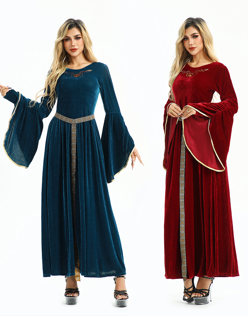 20.26million Costume Vintage Court Style European Farm Peasant Medieval Renaissance Dress_ecoleips.com