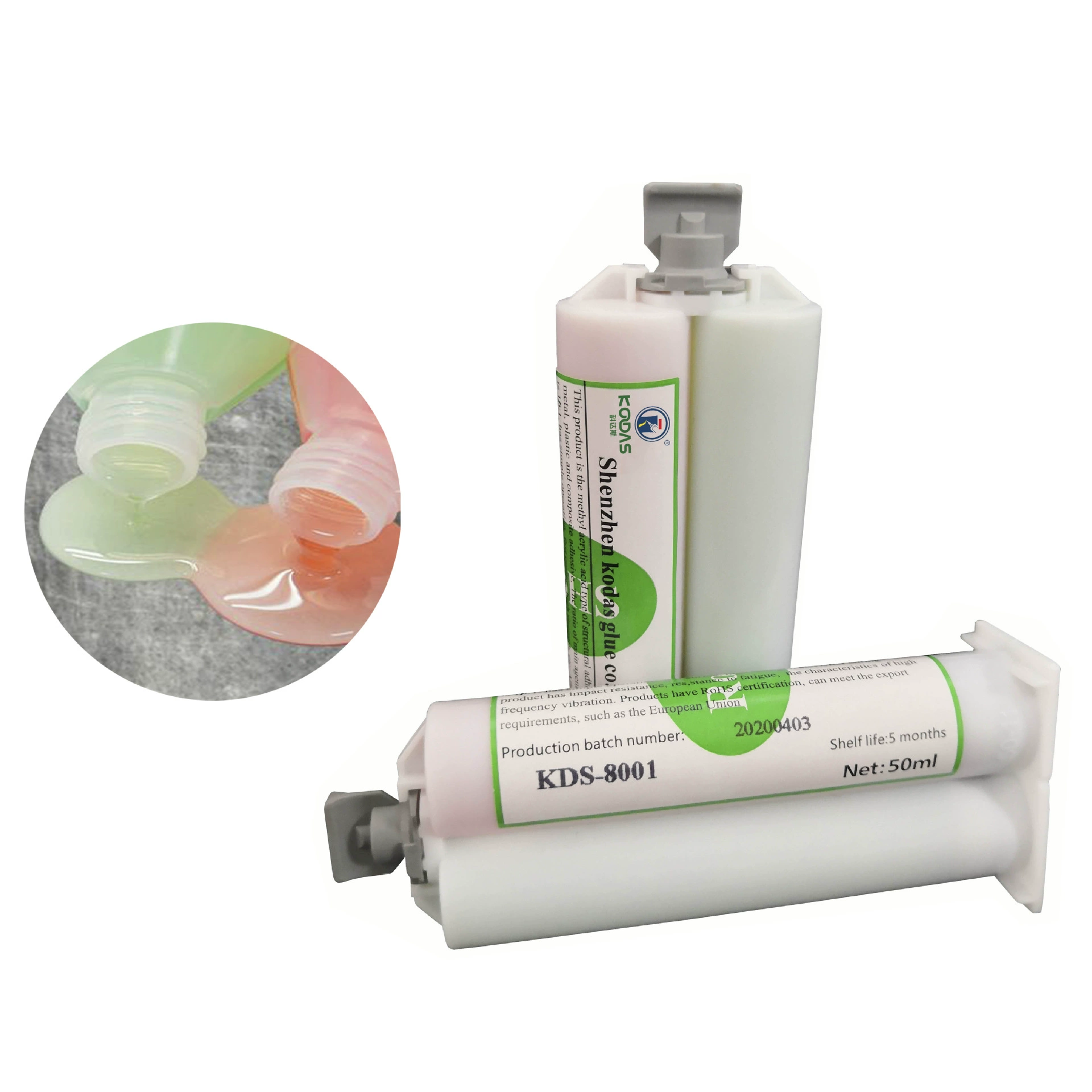 Высокопрочное металлическое соединение быстро удерживающийся прочный клей AB акриловая кислота Смола Зеленый Красный Клей AB Магнитный дорожный клей