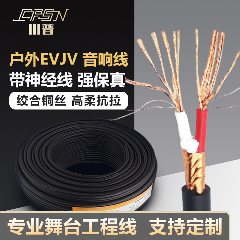 National Standard Professional Stage Audio Speaker Cable Evjvp Shielded Drag-Resistant 2/4 Core 11.5/2.5/4 Broadcast Audio