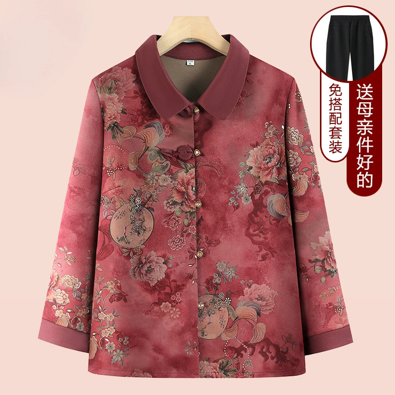 Весенние рубашки для женщин среднего и пожилого возраста, летние топы с длинными рукавами для бабушек, одежда для пожилых людей, тонкие куртки для мам.