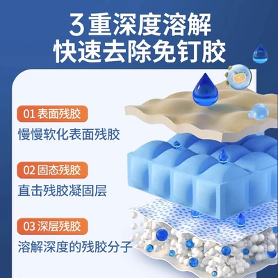 Nail-Free Glue Remover, Powerful Cleaning/curing agent