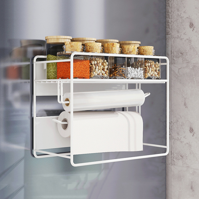 鉄製マグネット式冷蔵庫ラック多機能マグネット式洗濯機冷蔵庫収納棚多層引き出し式棚