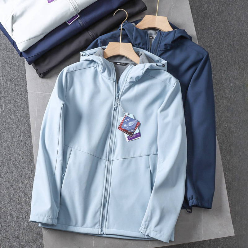 Windproof, Water-Resistant + Triple-Protection Integrated Fleece! Men's Autumn and Winter Outdoor Sports Hooded Softshell Fleece Jacket Windproof, Water-Resistant + Triple-Protection Integrated Fleece! Men's Autumn and Winter Outdoor Sports Hooded Softshell Fleece Jacket