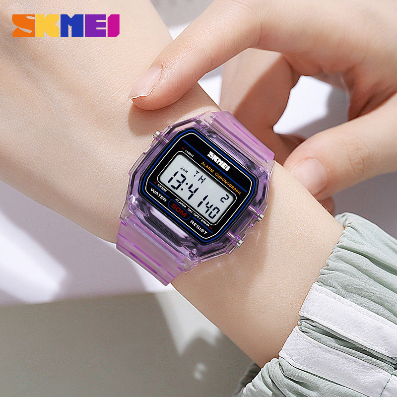 Skmei 2023 nuevo reloj electrónico para hombres y mujeres reloj deportivo multifuncional reloj de pareja luminoso impermeable para estudiantes