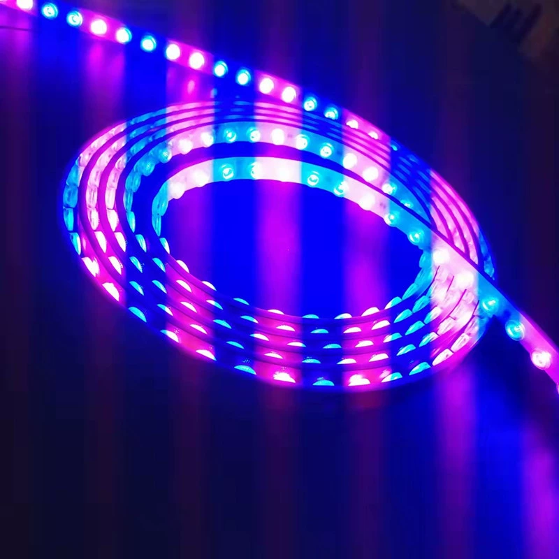 RGB красочные Меняющие цвет огни с гибким силиконовым мытьем стены 60 угловая линза 24V5 метров произвольный изгиб