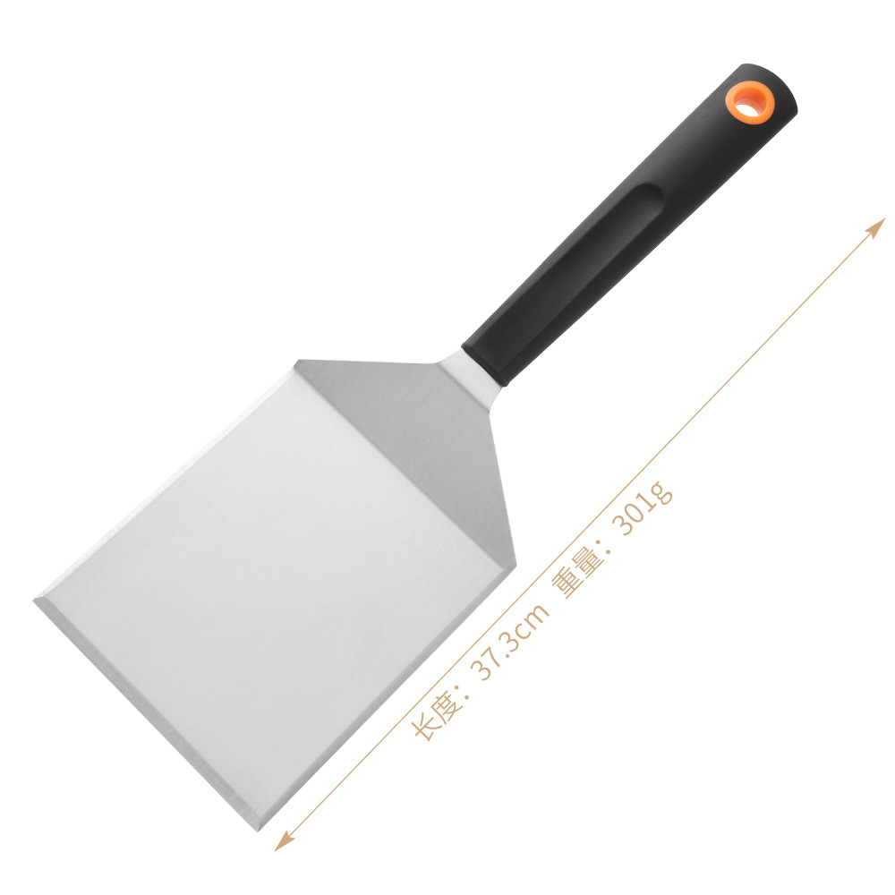 Spot Amazon venta caliente transfronteriza de acero inoxidable para hornear juego de hamburguesas BBQ al aire libre pala de freír placa de hierro herramienta de barbacoa